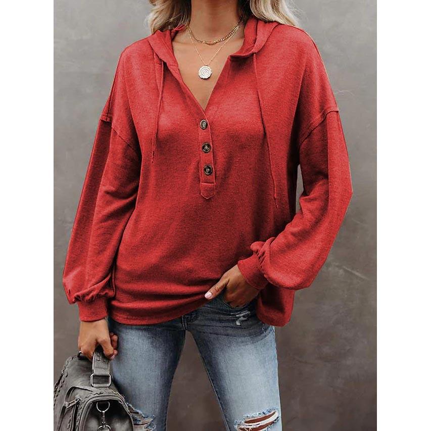 Women's Hoodie Sweatshirt Solid Color