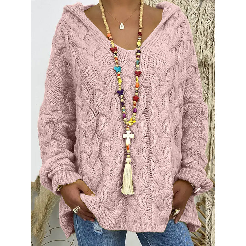 Women's Sweater Oversized Pullover Jumper Knitted Solid Color